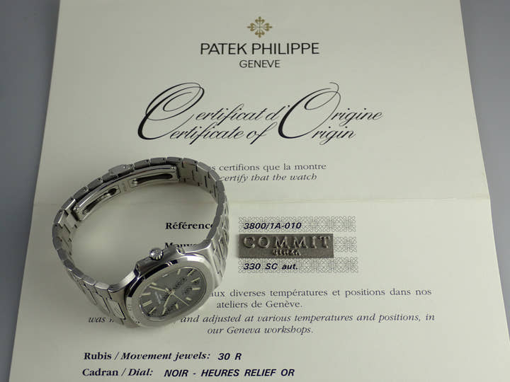 パテックフィリップ ノーチラス Ref.3800/1A-010 ダークブルー文字盤 中古 nautilus-92
