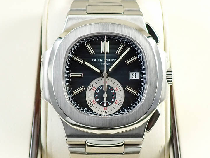 パテックフィリップ ノーチラス クロノグラフ Ref.5980/1A-001 ステンレススチール ブルー文字盤