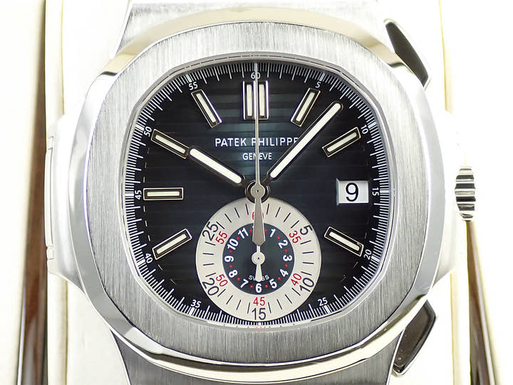 パテックフィリップ ノーチラス クロノグラフ Ref.5980/1A-001 ステンレススチール ブルー文字盤