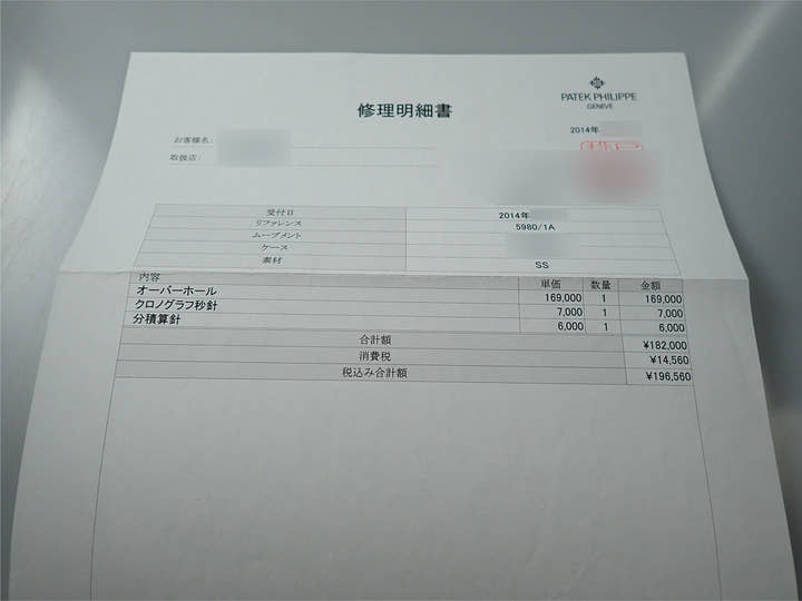 パテックフィリップ ノーチラス クロノグラフ Ref.5980/1A-001 ステンレススチール ブルー文字盤