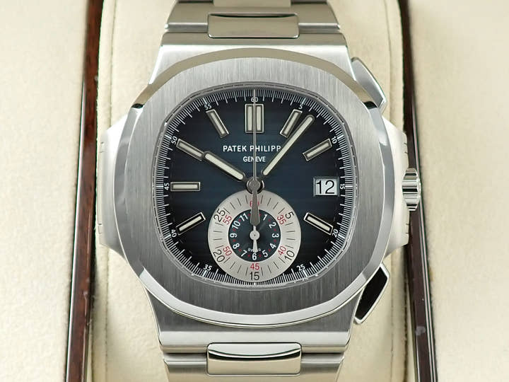 パテックフィリップ ノーチラス クロノグラフ Ref.5980/1A-001 ステンレススチール ブルー文字盤
