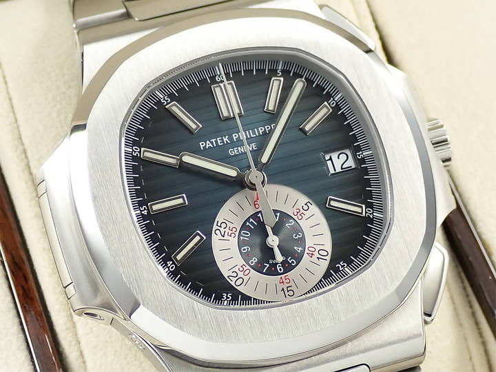 パテックフィリップ ノーチラス クロノグラフ Ref.5980/1A-001 ステンレススチール ブルー文字盤
