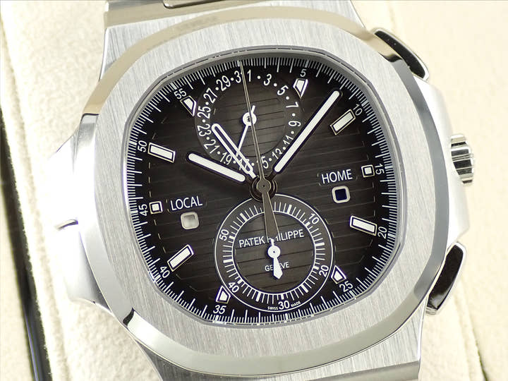 パテックフィリップ ノーチラス トラベルタイム クロノグラフ Ref.5990/1A-001 ステンレススチール ブラックグラデーション文字盤