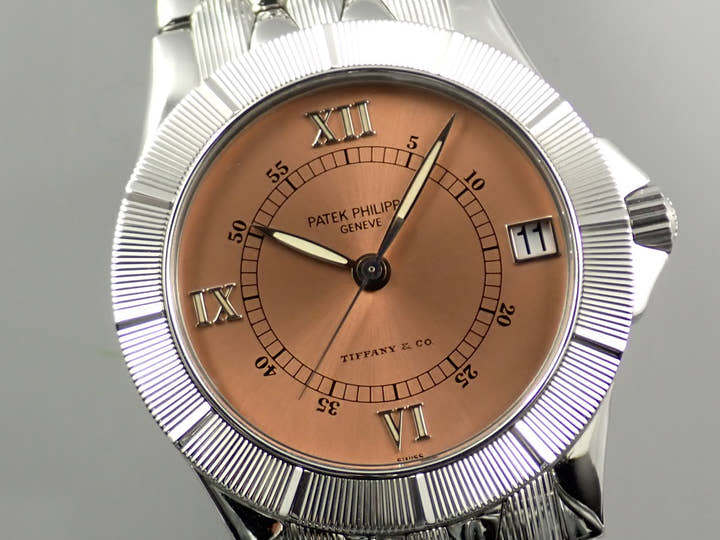 Patek Philippe Neptune Tiffany &amp; Co. Ref. 5080/1A Stainless Steel Salmon Dial