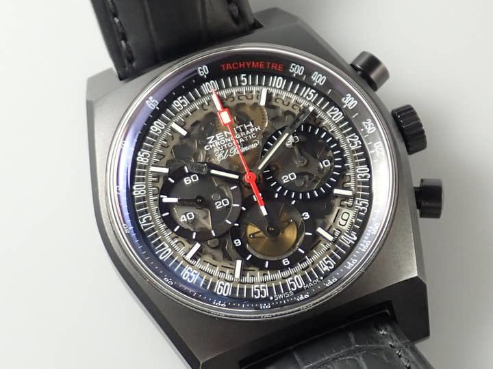 ゼニス ニューヴィンテージ 1969 エルプリメロ Ref.96.1969.469/77.C683 スケルトン文字盤 中古 LKHCP286