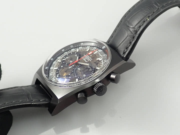ゼニス ニューヴィンテージ 1969 エルプリメロ Ref.96.1969.469/77.C683 スケルトン文字盤 中古 LKHCP286