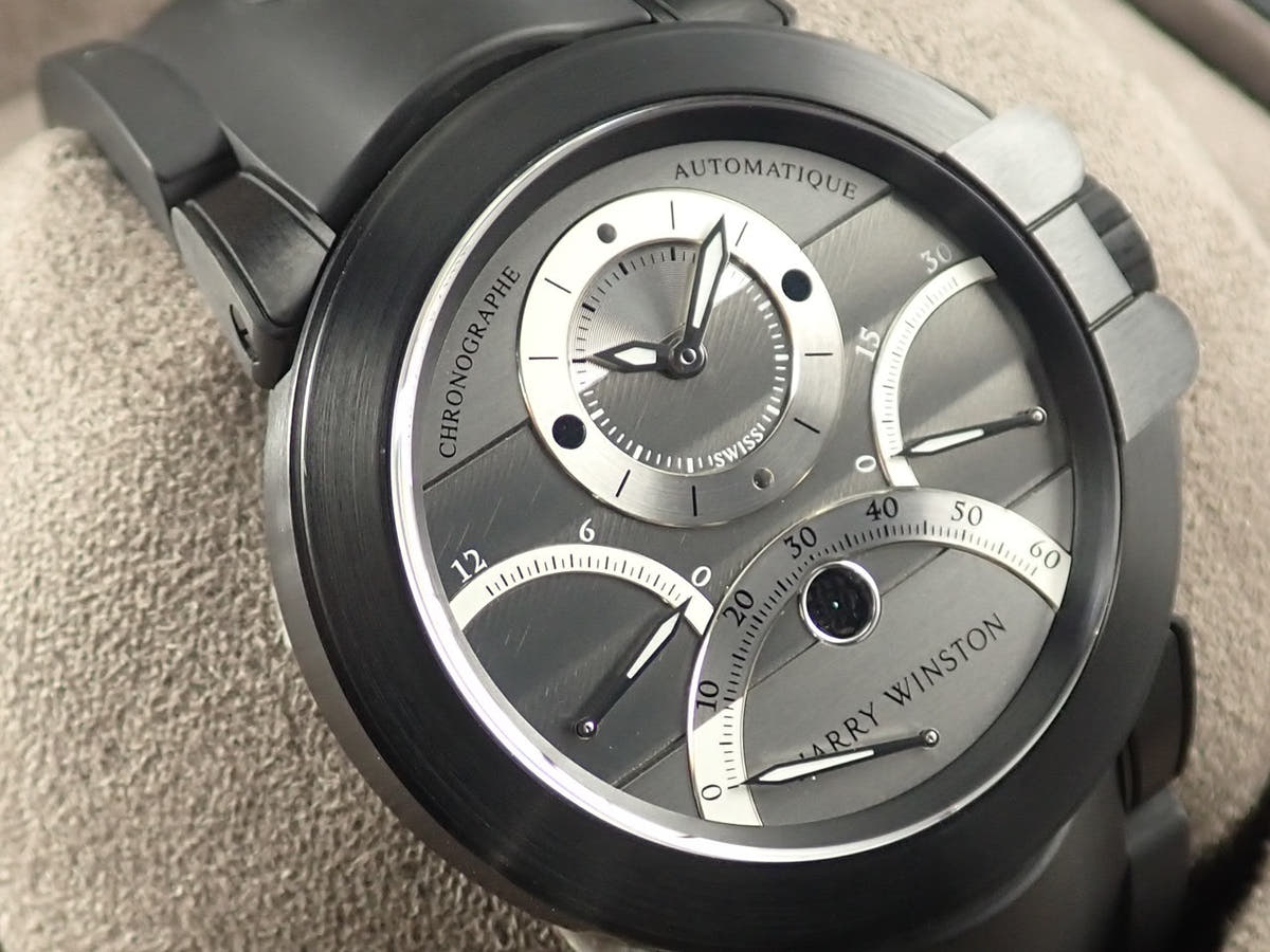 Harry Winston Ocean Tri-Retro Chronograph Ref.OCEACT44ZZ006 Grey/Silver Dial Very Good Condition KJ6HP789