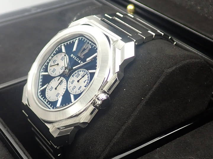 ブルガリ オクト フィニッシモS クロノグラフ GMT Ref.103467 ブルー文字盤 未使用 152V4CUF