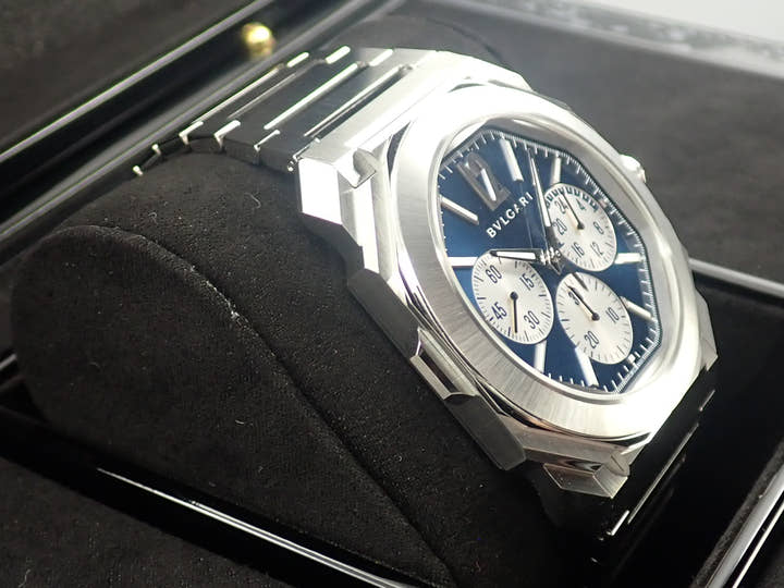 ブルガリ オクト フィニッシモS クロノグラフ GMT Ref.103467 ブルー文字盤 未使用 152V4CUF