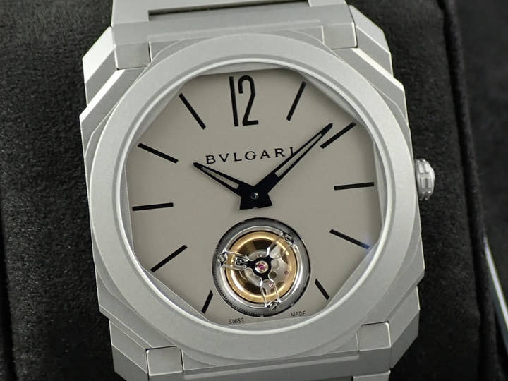 ブルガリ オクト フィニッシモ トゥールビヨン Ref.103016 グレー文字盤 極美品 3RM74KVF