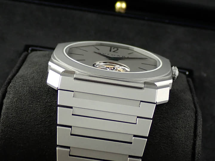 ブルガリ オクト フィニッシモ トゥールビヨン Ref.103016 グレー文字盤 極美品 3RM74KVF