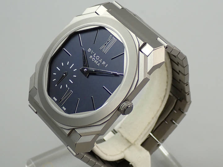 ブルガリ オクト フィニッシモ ローマ エディション Ref.103766 ミッドナイトブルー文字盤 極美品 A7431609