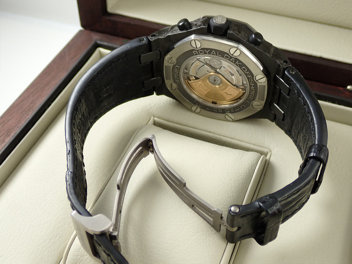 オーデマピゲ ロイヤルオーク オフショア GINZA7 Ref.26205AU.OO.D002CR.01 ブラック文字盤 中古 3SJ4483K