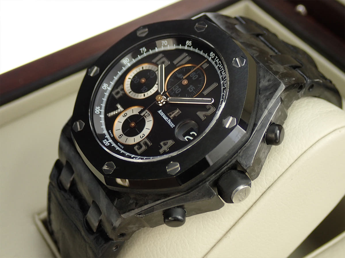 オーデマピゲ ロイヤルオーク オフショア GINZA7 Ref.26205AU.OO.D002CR.01 ブラック文字盤 中古 3SJ4483K