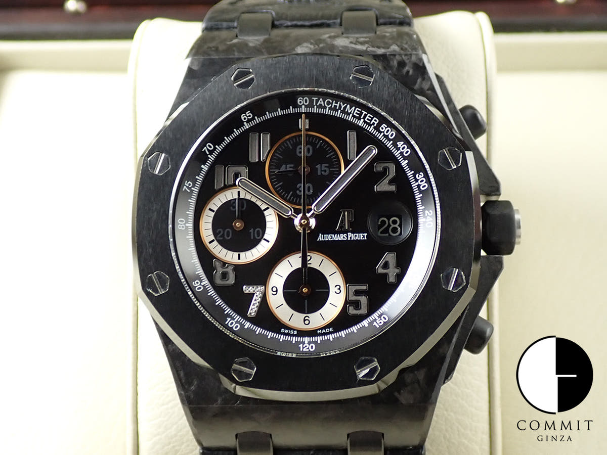 オーデマピゲ ロイヤルオーク オフショア GINZA7 Ref.26205AU.OO.D002CR.01 ブラック文字盤 中古 3SJ4483K