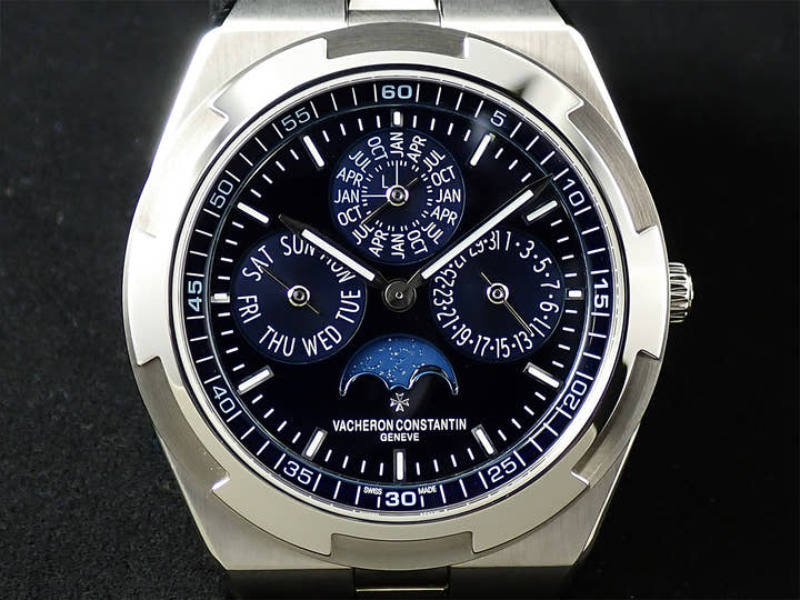 ヴァシュロンコンスタンタン オーヴァーシーズ エクストラフラット パーペチュアルカレンダー Ref.4300V/120G-B945 ブルー文字盤 美品 65F00JFA