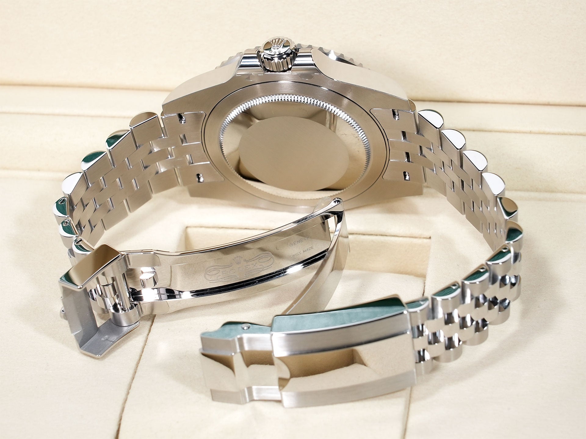 Rolex GMT-Master II Ref. 126710GRNR Stainless Steel Black Dial Jubilee Bracelet Unused ox2wofwf