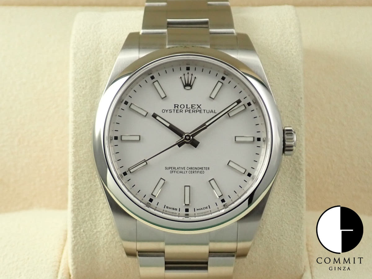 Rolex Oyster Perpetual 39 Ref. 114300 Stainless Steel White Dial