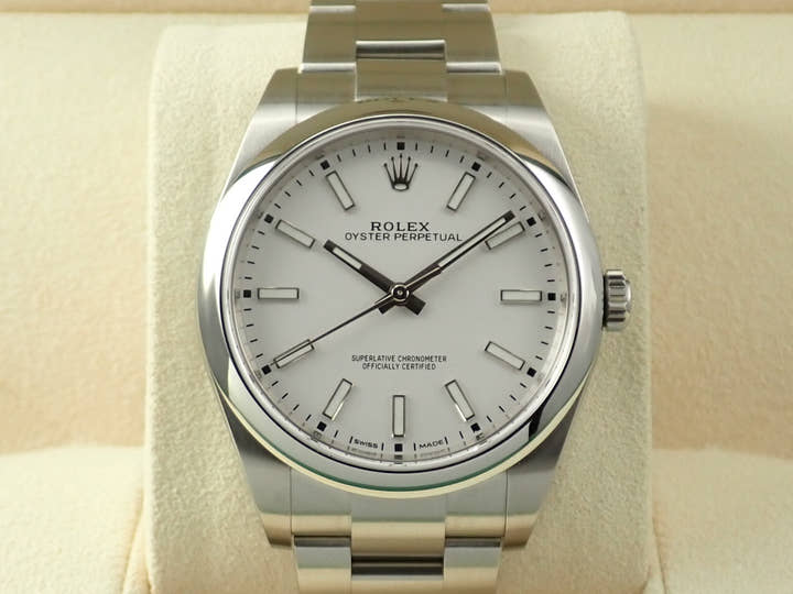 Rolex Oyster Perpetual 39 Ref. 114300 Stainless Steel White Dial