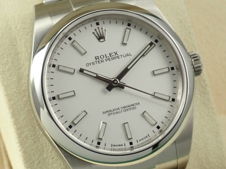 Rolex Oyster Perpetual 39 Ref. 114300 Stainless Steel White Dial