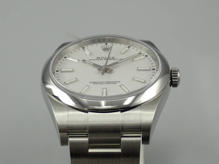 Rolex Oyster Perpetual 39 Ref. 114300 Stainless Steel White Dial