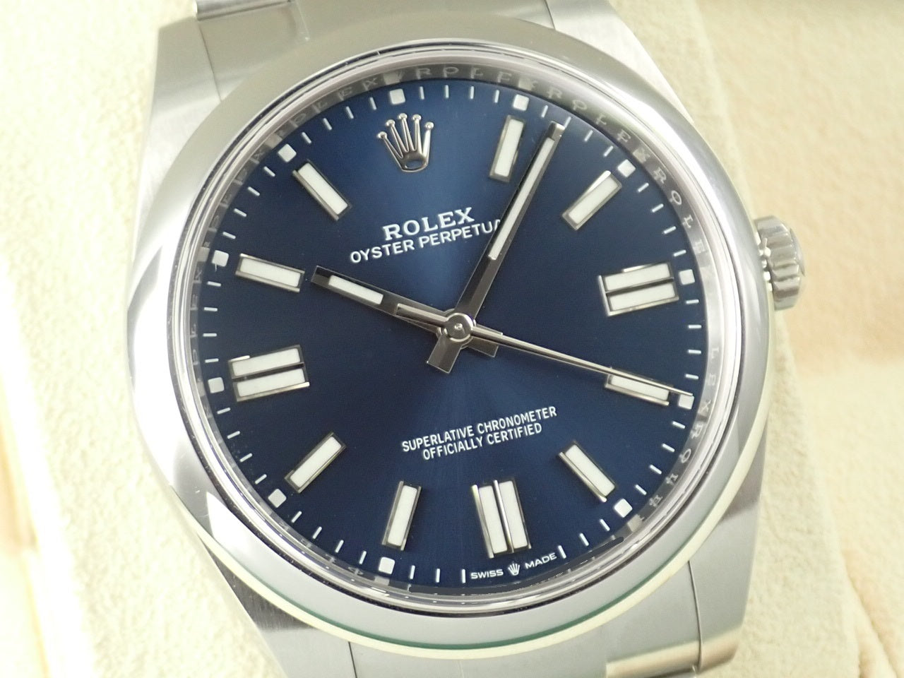 Rolex Oyster Perpetual 41 Bright Blue Dial &lt;Warranty Box and Others&gt;