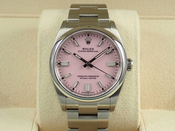 ロレックス オイスターパーペチュアル36 Ref.126000 ステンレススチール キャンディピンク文字盤