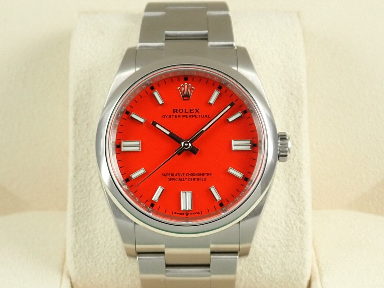 Rolex Oyster Perpetual 36 Coral Red Dial &lt;Warranty, Box, etc.&gt;