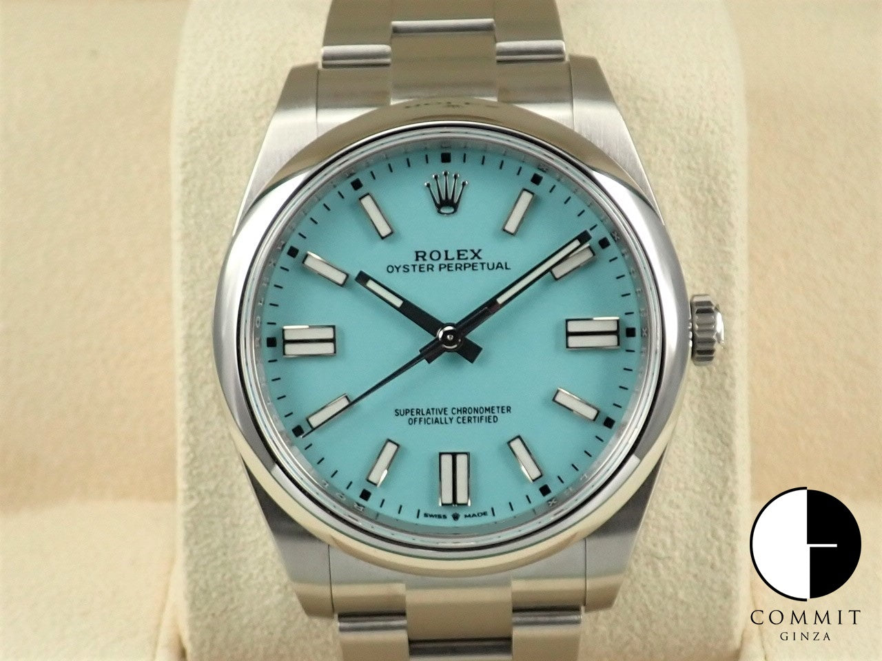 Rolex Oyster Perpetual 41 Turquoise Dial &lt;Warranty Box and Others&gt;