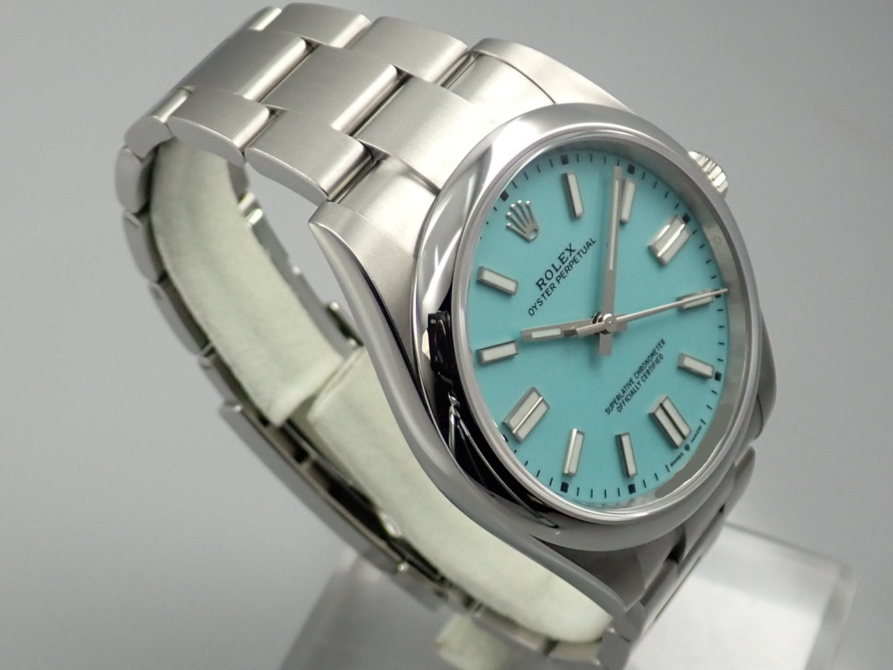 Rolex Oyster Perpetual 41 Turquoise Dial &lt;Warranty Box and Others&gt;