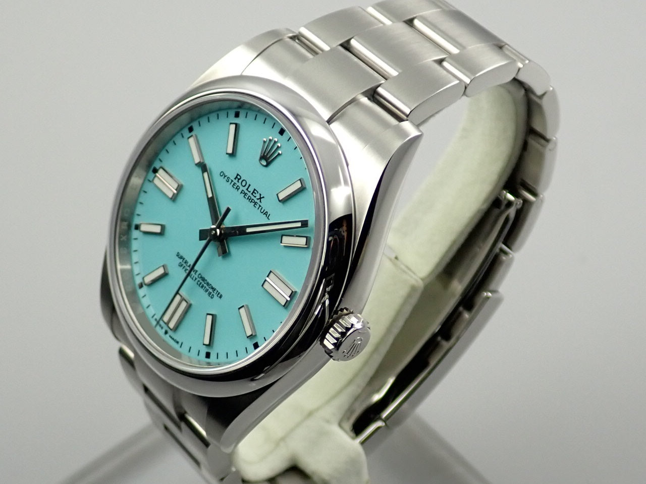 Rolex Oyster Perpetual 41 Turquoise Dial &lt;Warranty Box and Others&gt;