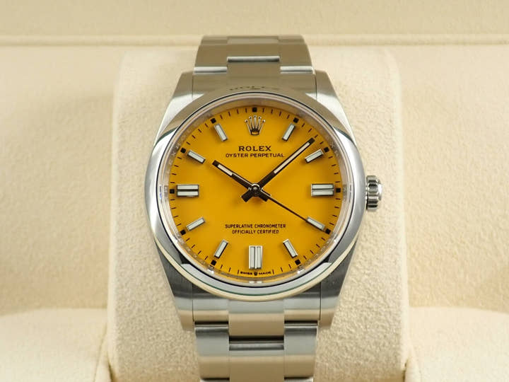 ロレックス オイスターパーペチュアル36 Ref.126000 ステンレススチール イエロー文字盤