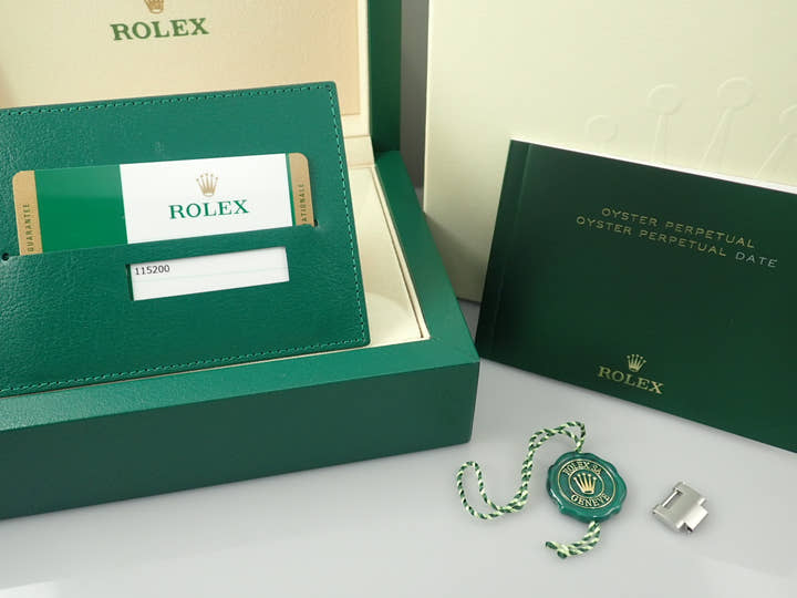 Rolex Oyster Perpetual Date Ref. 115200 Stainless Steel White Dial