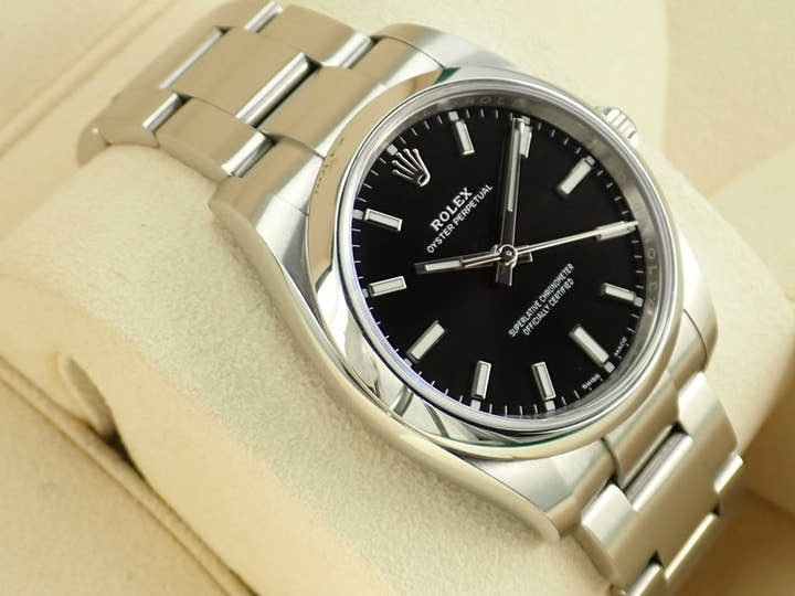 ロレックス オイスターパーペチュアル34 Ref.114200 ステンレススチール ブラック文字盤