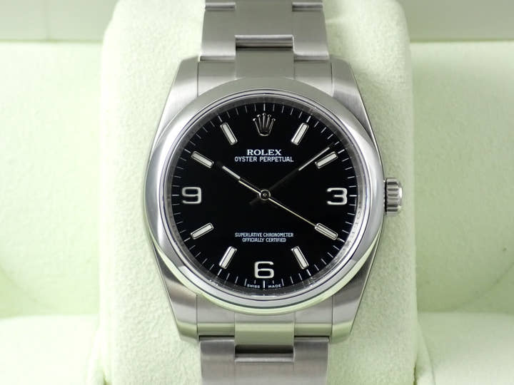 ロレックス オイスターパーペチュアル36 Ref.116000 ステンレススチール ブラック文字盤