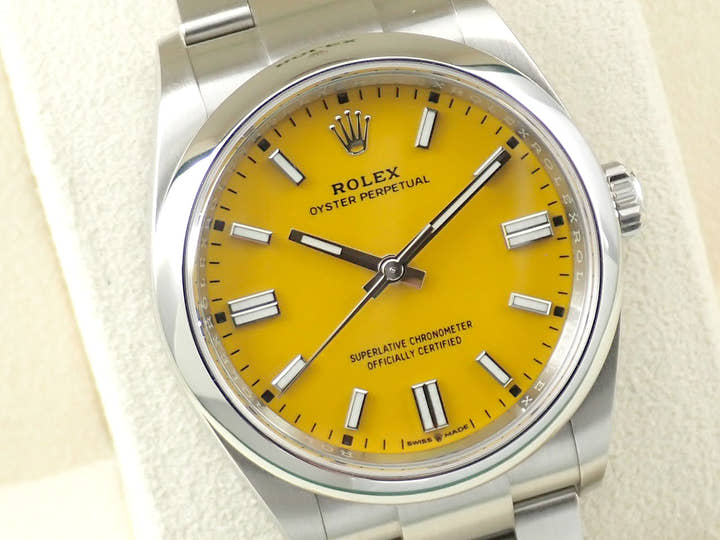 ロレックス オイスターパーペチュアル36 Ref.126000 ステンレススチール イエロー文字盤