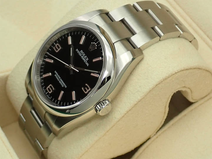 ロレックス オイスターパーペチュアル36 Ref.116000 ステンレススチール ブラックx369ピンク文字盤