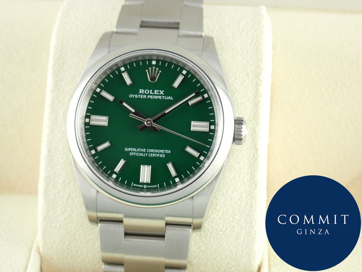 ロレックス オイスターパーペチュアル Ref.126000 グリーン文字盤 未使用 oyster-perpetual-40