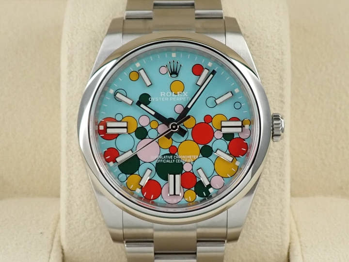 ロレックス オイスターパーペチュアル41 Ref.124300 ステンレススチール セレブレーションモチーフ文字盤