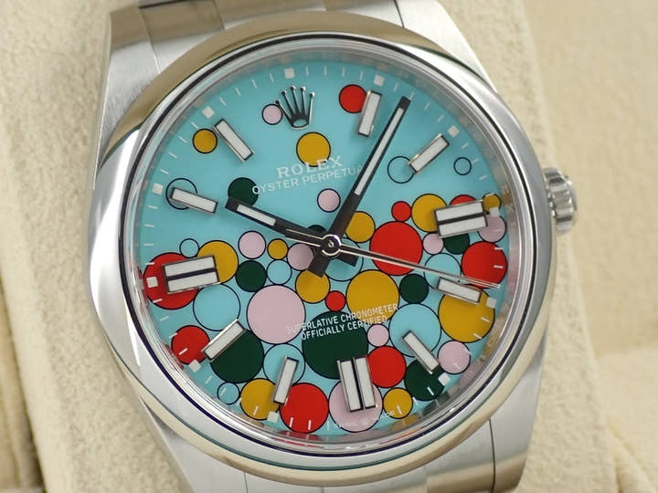 ロレックス オイスターパーペチュアル41 Ref.124300 ステンレススチール セレブレーションモチーフ文字盤
