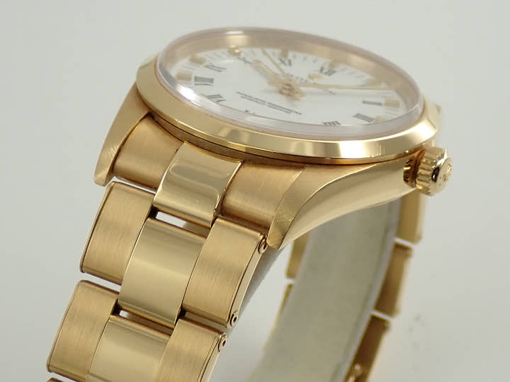 Rolex Oyster Perpetual Ref. 14208 Yellow Gold White Dial