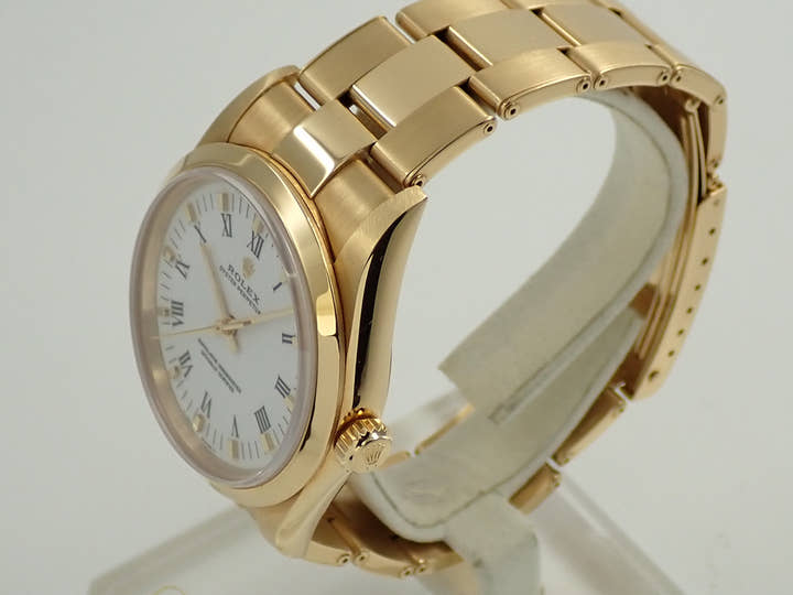 Rolex Oyster Perpetual Ref. 14208 Yellow Gold White Dial