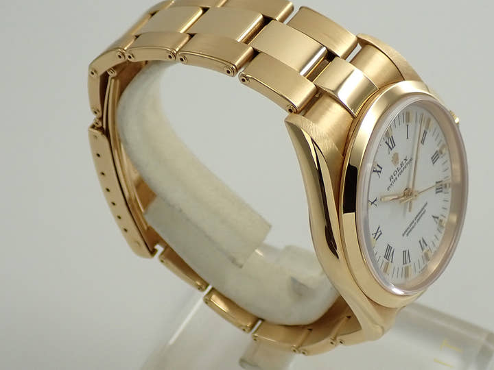 Rolex Oyster Perpetual Ref. 14208 Yellow Gold White Dial