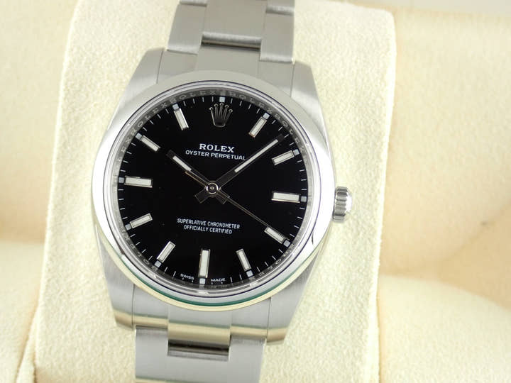ロレックス オイスターパーペチュアル Ref.114200 ブラック文字盤 中古 oyster-perpetual-42