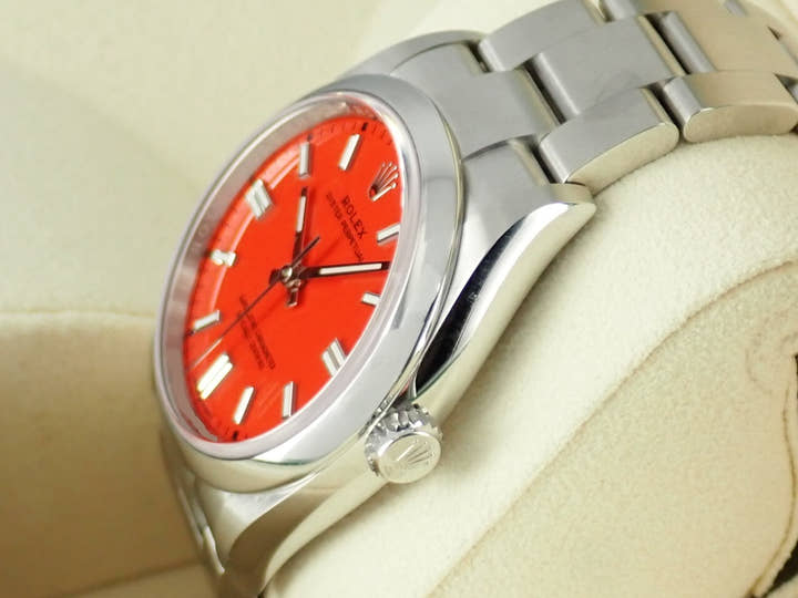 Rolex Oyster Perpetual Ref.126000 Coral Red Dial Unused oyster-perpetual-48