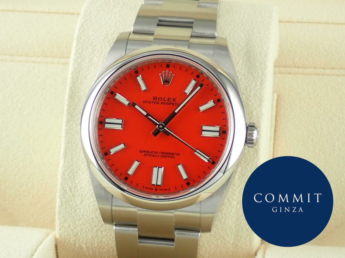 Rolex Oyster Perpetual Ref.124300 Coral Red Dial Unused oyster-perpetual-50