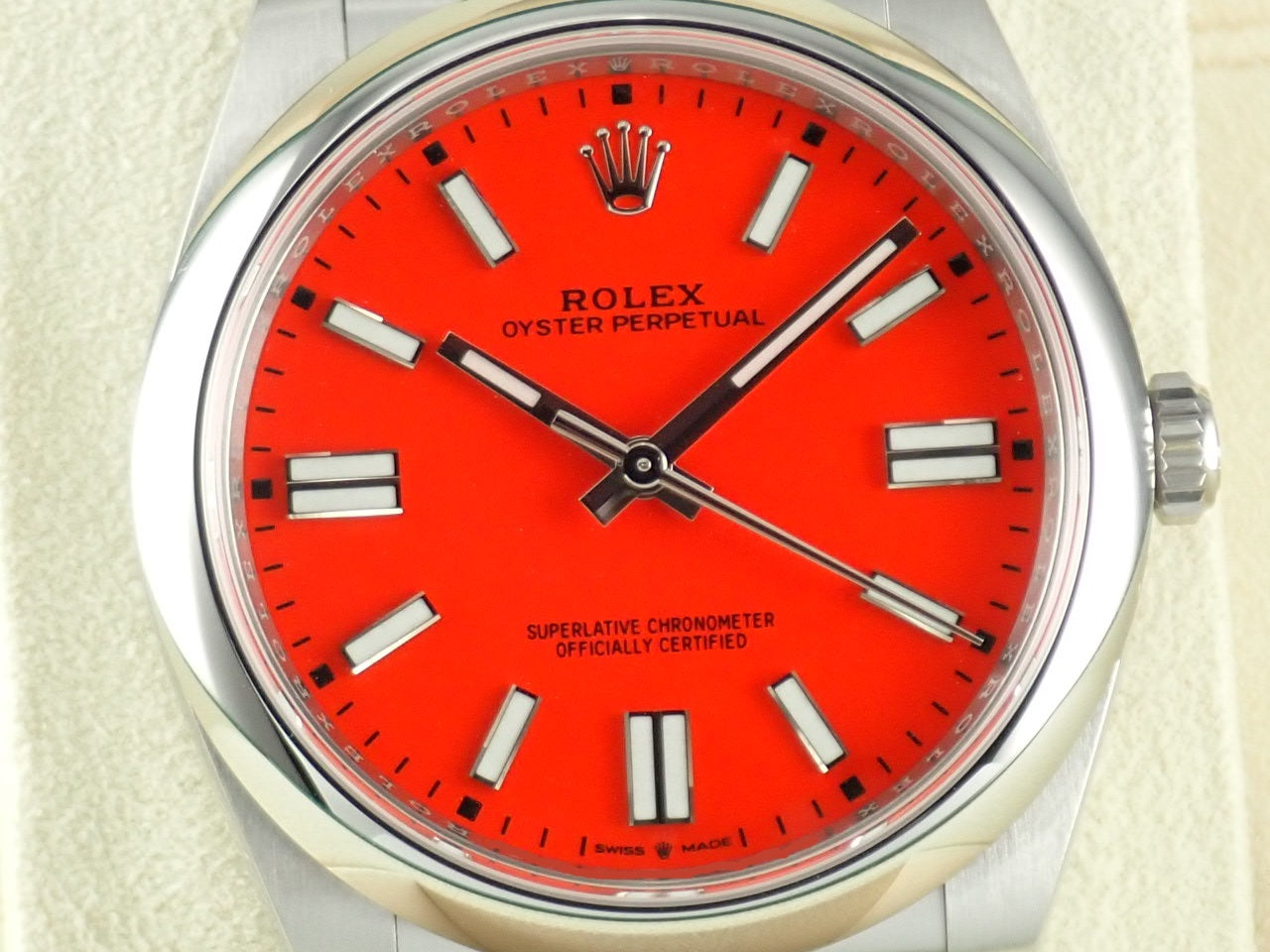 Rolex New Oyster Perpetual 41 Coral Red [Unused] [Warranty, Box, etc.] Ref. 124300