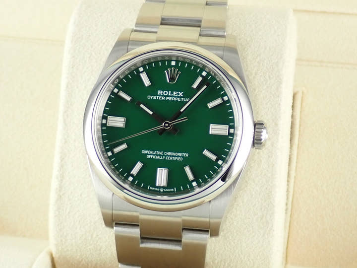 ロレックス オイスターパーペチュアル Ref.126000 グリーン文字盤 中古 oyster-perpetual-53