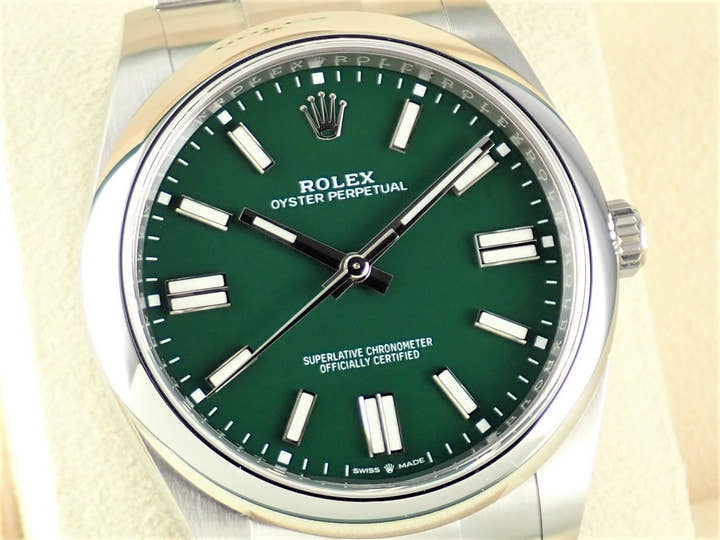 ロレックス オイスターパーペチュアル Ref.124300 グリーン文字盤 未使用 oyster-perpetual-59