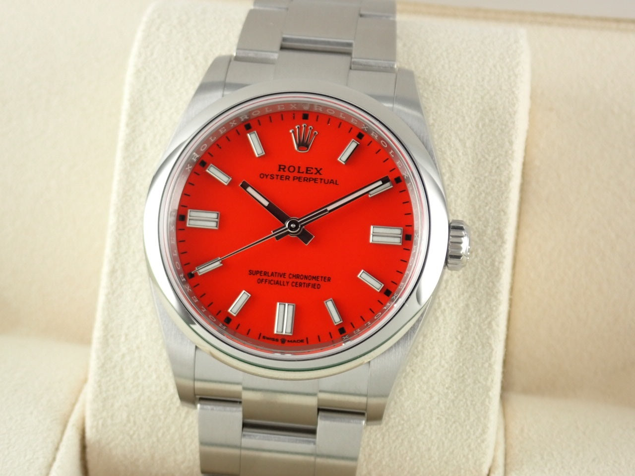 Rolex New Oyster Perpetual 36 Coral Red Dial [Unused] &lt;Warranty, Box, etc.&gt;